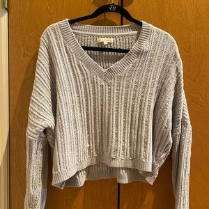 Light Blue V-Neck Sweater